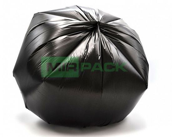 Мешки для мусора 60 л, 30 шт, 12 мкм, ПНД, черные 60х70 см - Вид 2