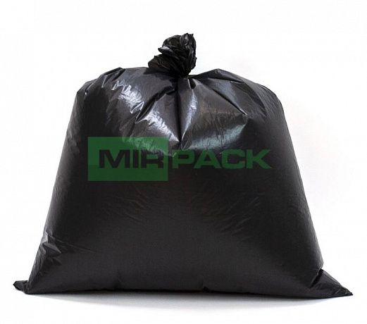 Мешки для мусора 60 литров, 35 мкм, черные, в пачках 500 шт. 2 х слойные до 30 кг. - Вид 3