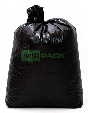 Мешки для мусора 120 л, 35 мкм, в пачках, 200 шт. черные, - 2х слойные до 35 кг - Вид 1